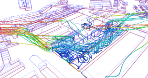 Modélisation CFD du vent par tube de courant