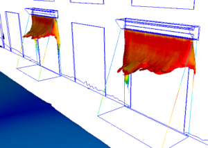 Rideau d'air chaud en cfd